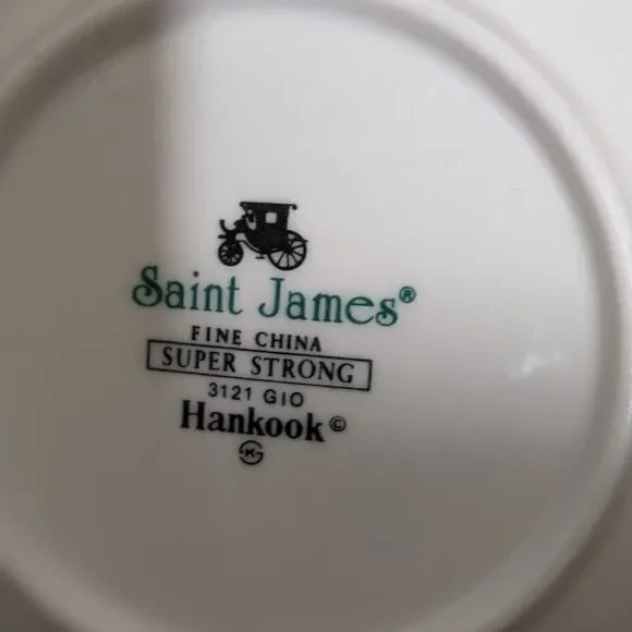 Saint James Super Strong Fine China Hankook tea cup +plate - Picture 8 of 8